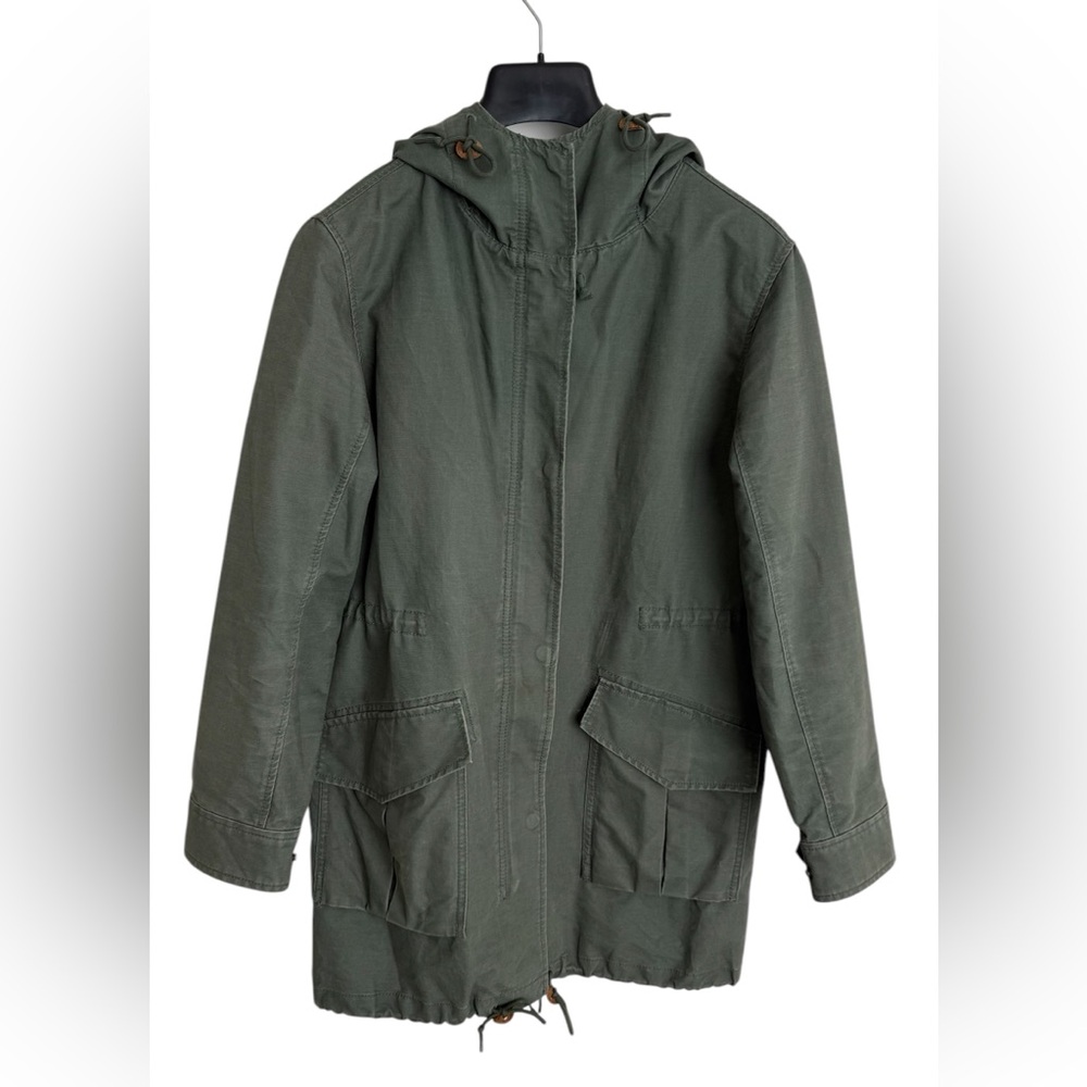 Abercrombie & Fitch Military Utility Jacket Men Sz Medium Green Full Zip Hooded